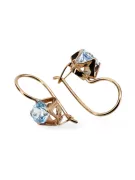 Vintage style Earrings Aquamarine Original Vintage 14K Rose Gold vec142r